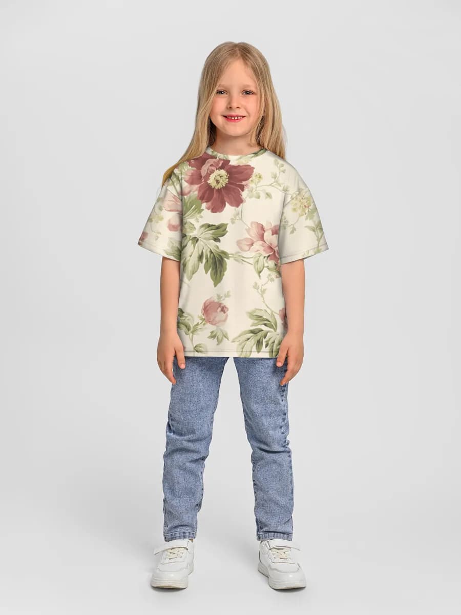 Camiseta Oversize de Algodón Niña