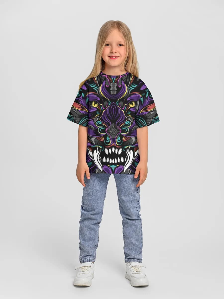 Oversized Baumwoll-T-Shirt Mädchen