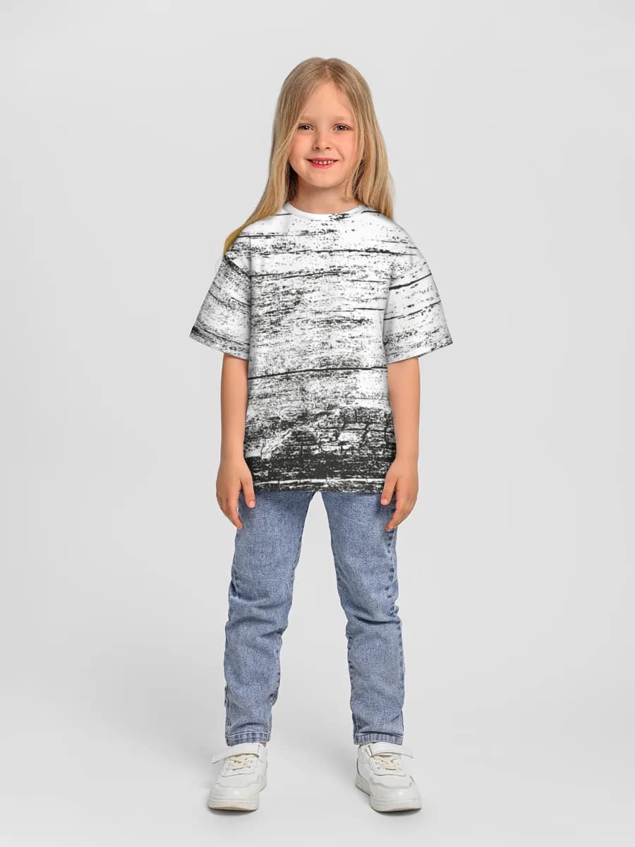 Girls' oversized cotton T-shirt