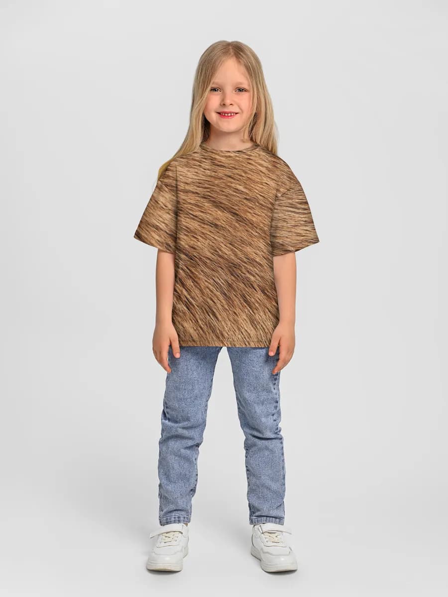 Girls' oversized cotton T-shirt