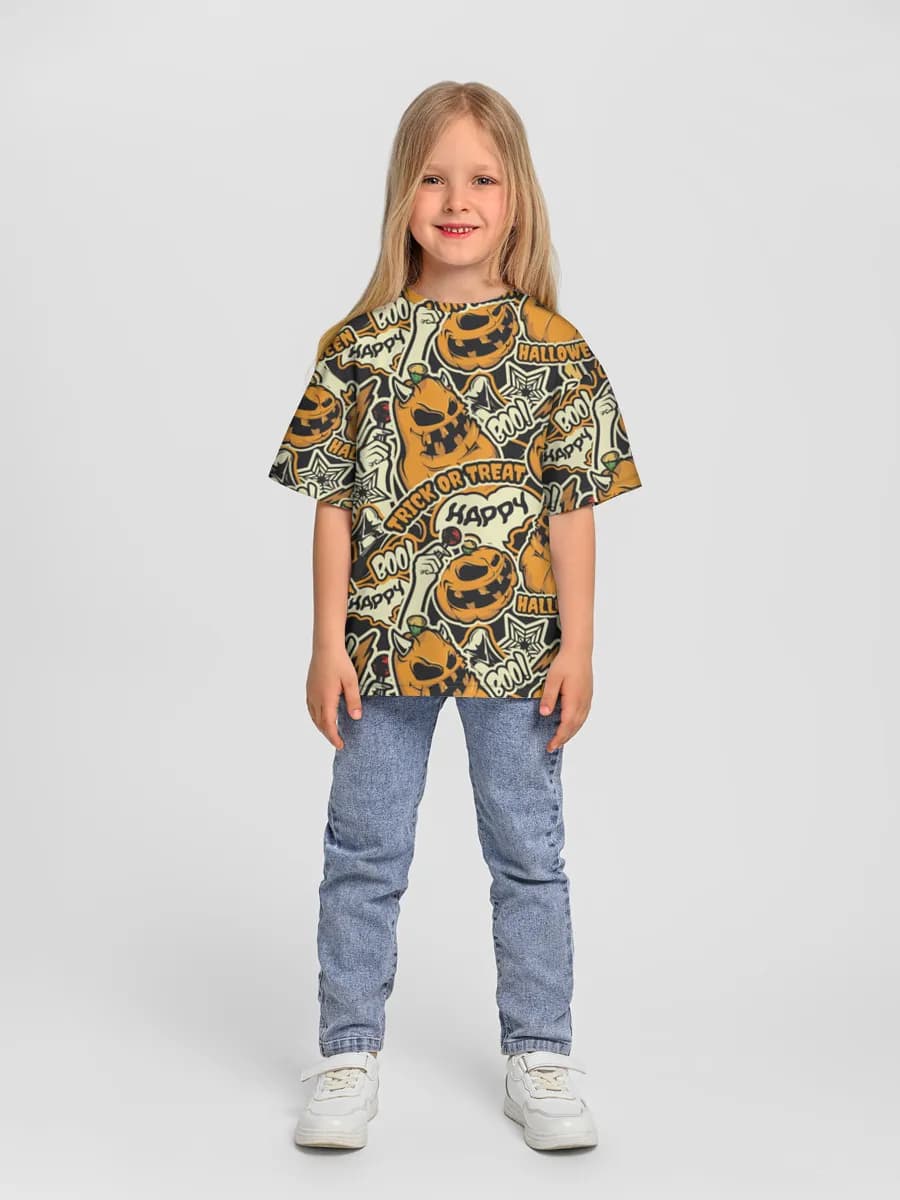 Camiseta Oversize de Algodón Niña
