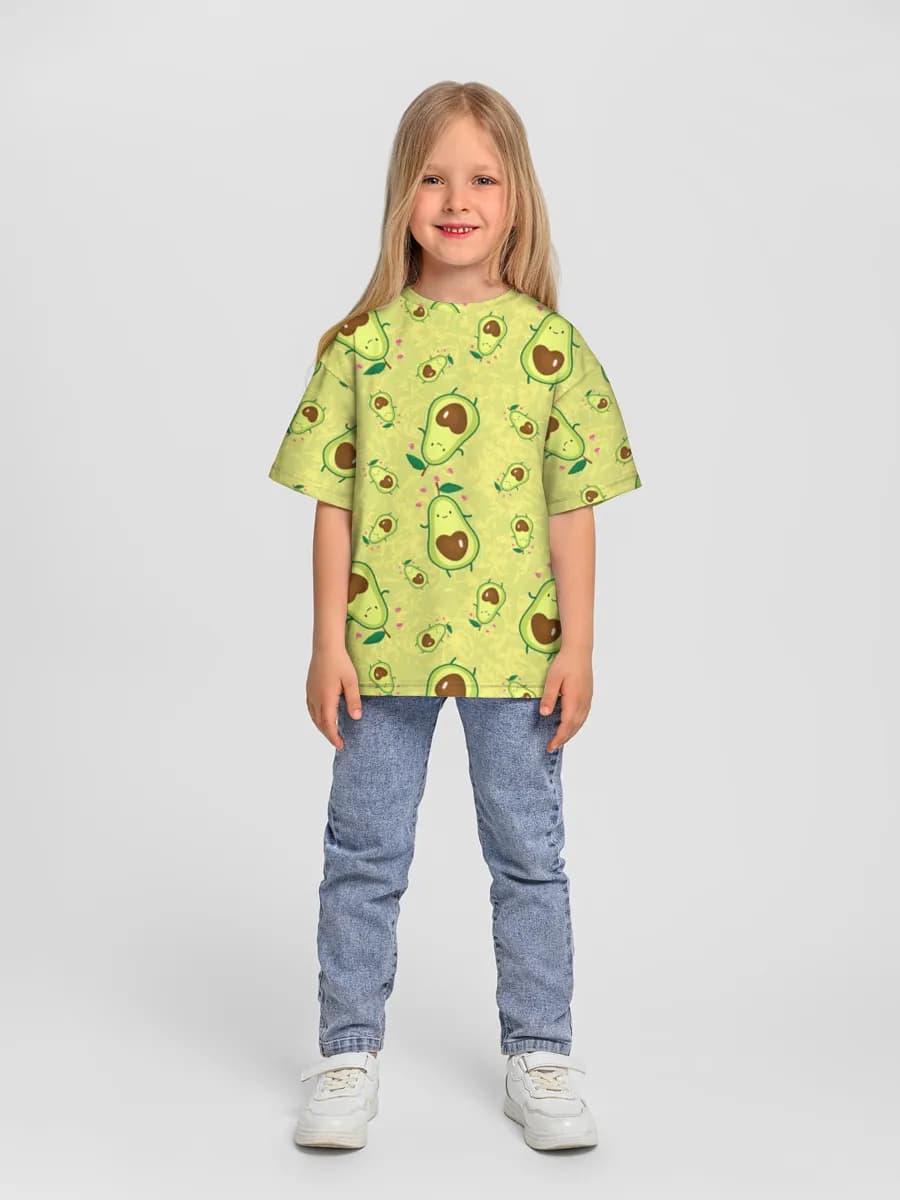 Girls' oversized cotton T-shirt