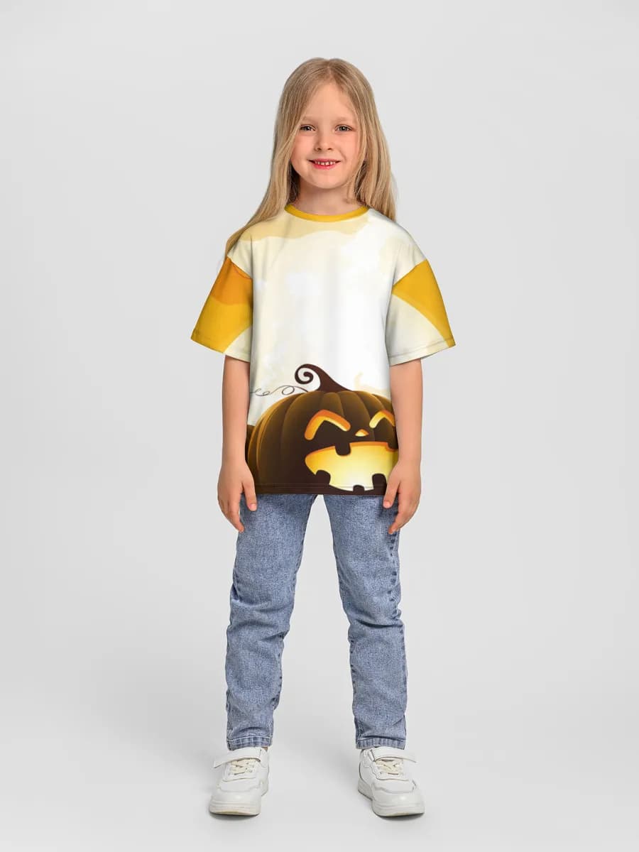 女の子 ビッグシルエット コットンTシャツ