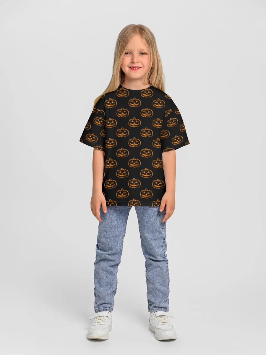 女の子 ビッグシルエット コットンTシャツ