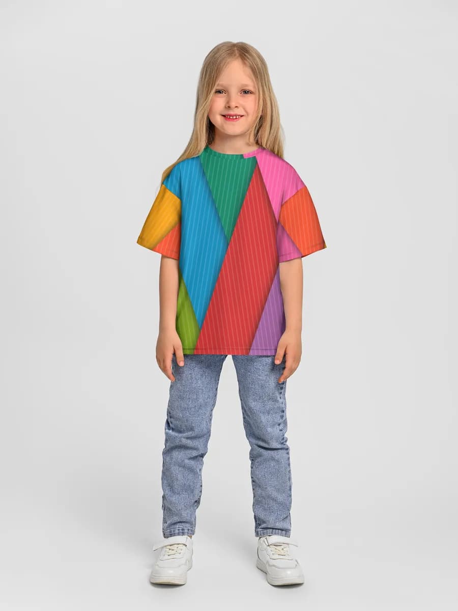 Girls' oversized cotton T-shirt
