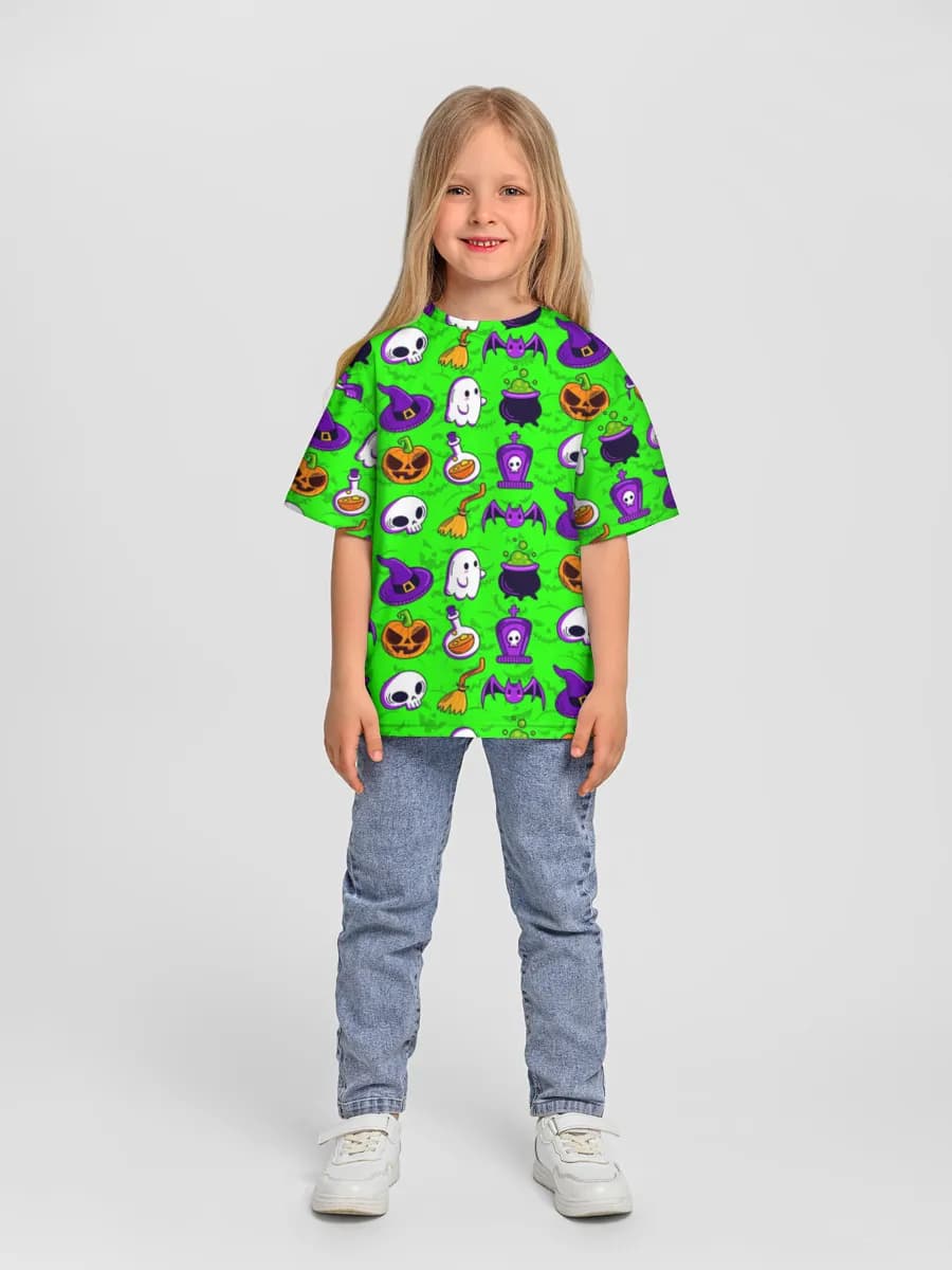 Oversized Baumwoll-T-Shirt Mädchen