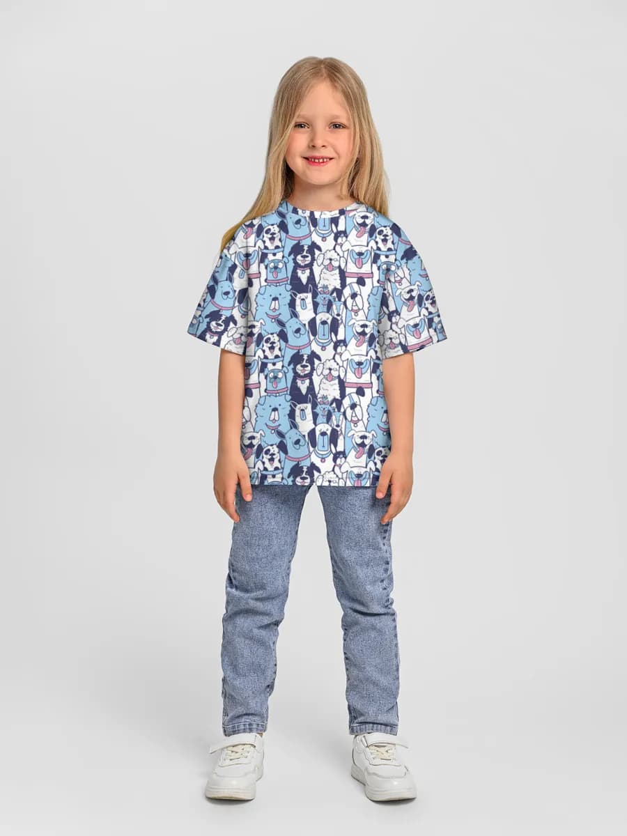 女の子 ビッグシルエット コットンTシャツ