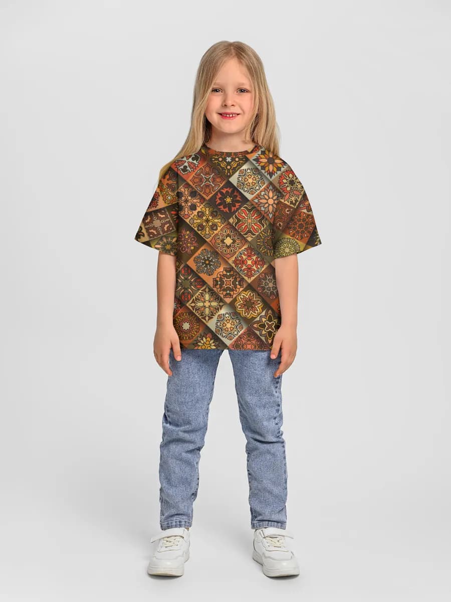 女の子 ビッグシルエット コットンTシャツ