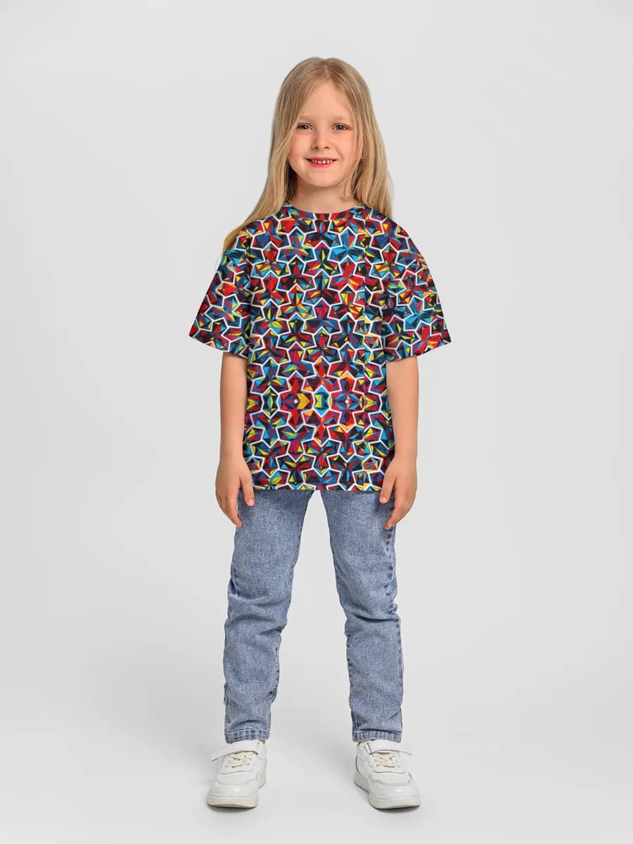 女の子 ビッグシルエット コットンTシャツ