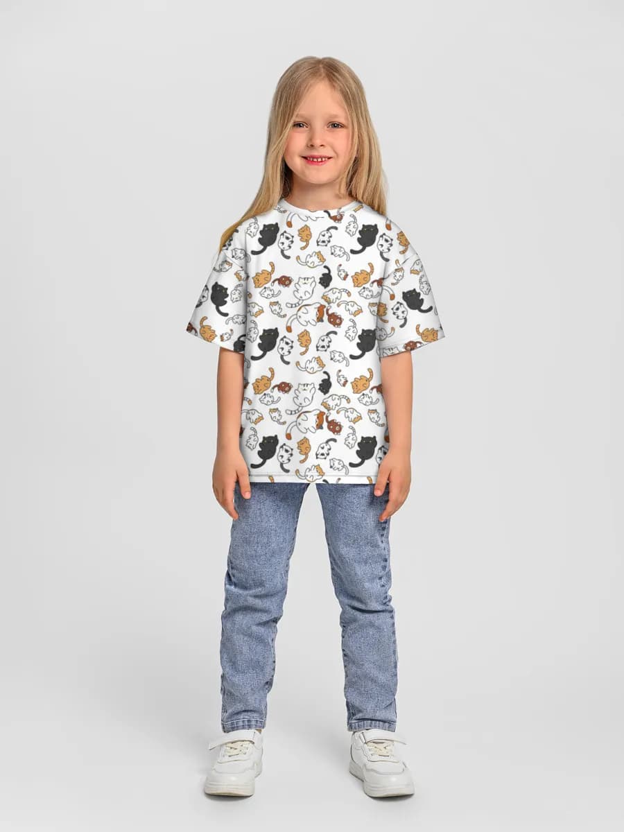 Camiseta Oversize de Algodón Niña