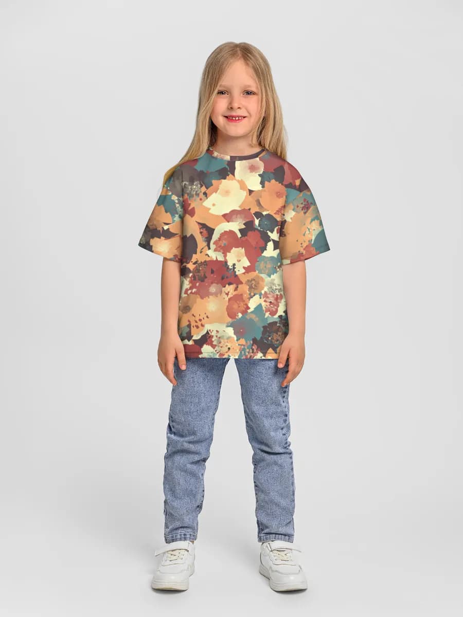 女の子 ビッグシルエット コットンTシャツ