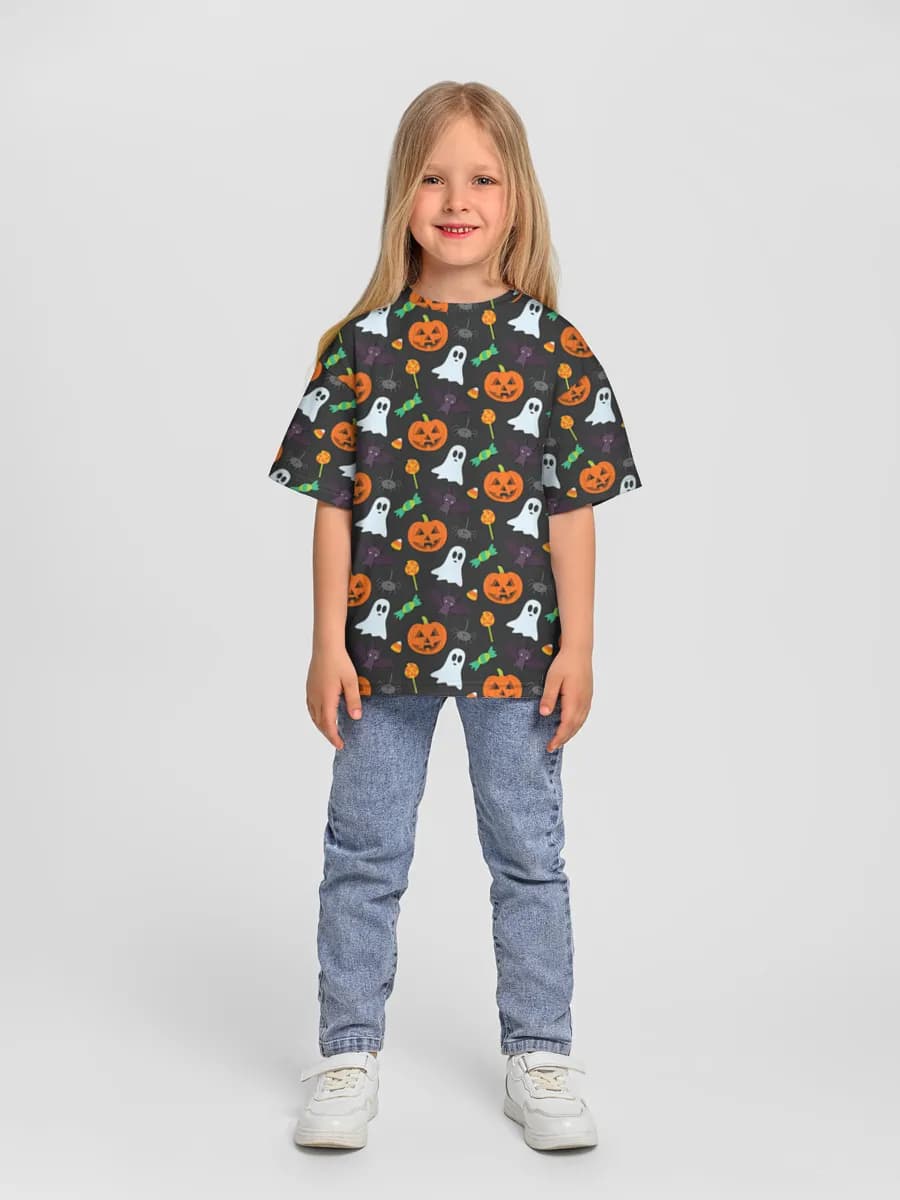 女の子 ビッグシルエット コットンTシャツ