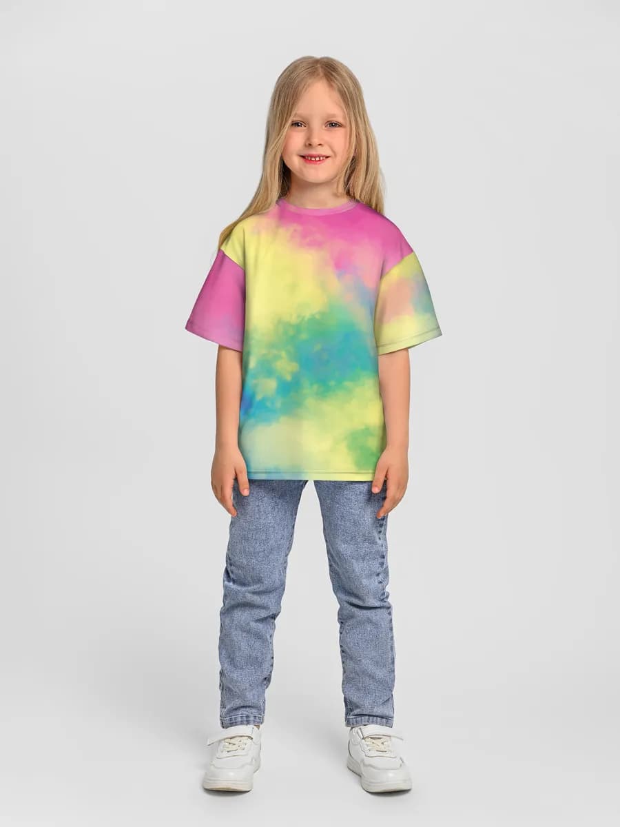 Oversized Baumwoll-T-Shirt Mädchen