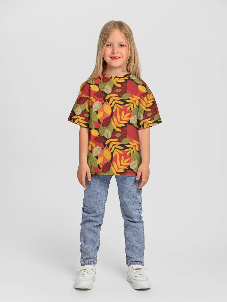 女の子 ビッグシルエット コットンTシャツ