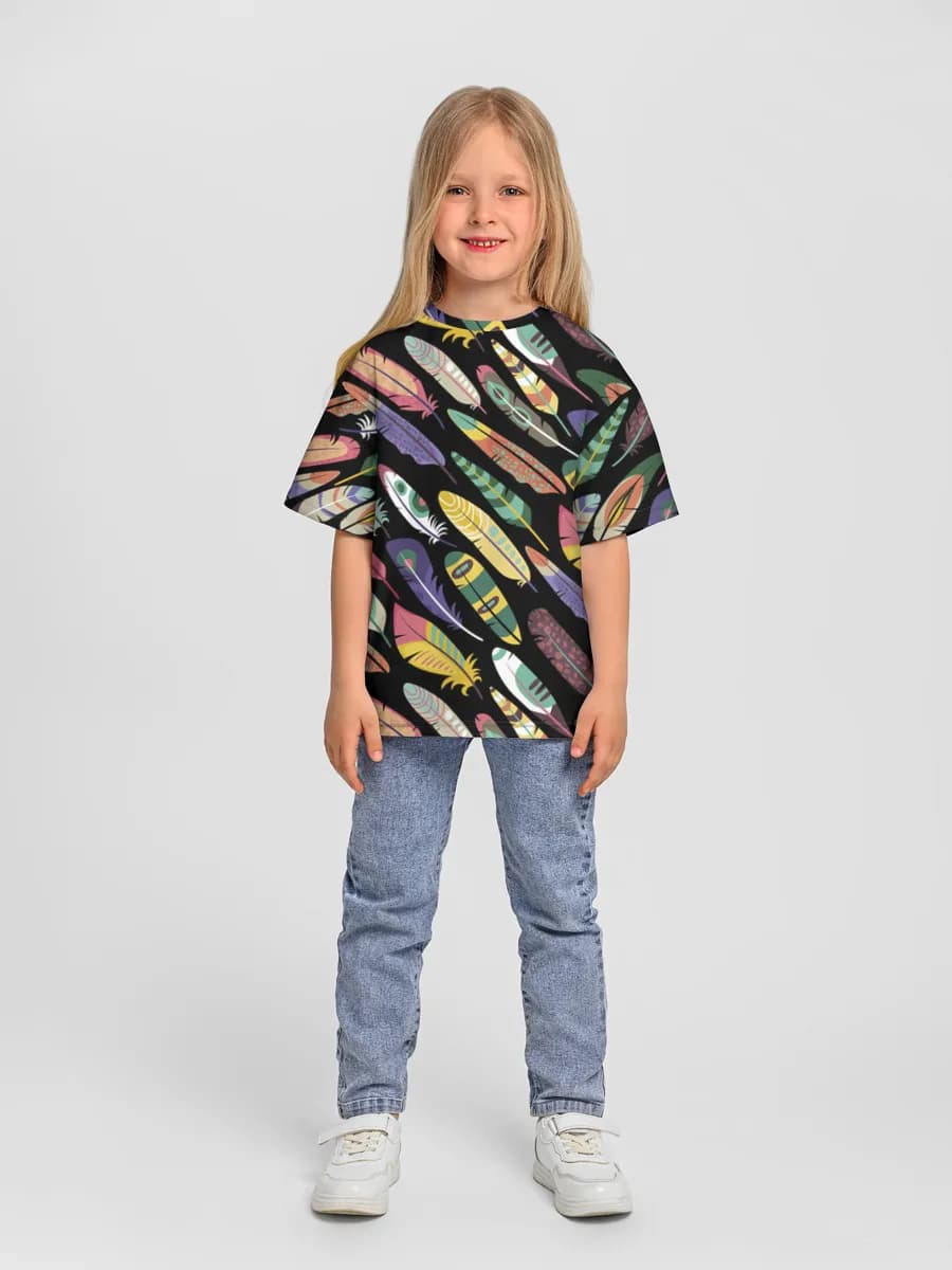 女の子 ビッグシルエット コットンTシャツ