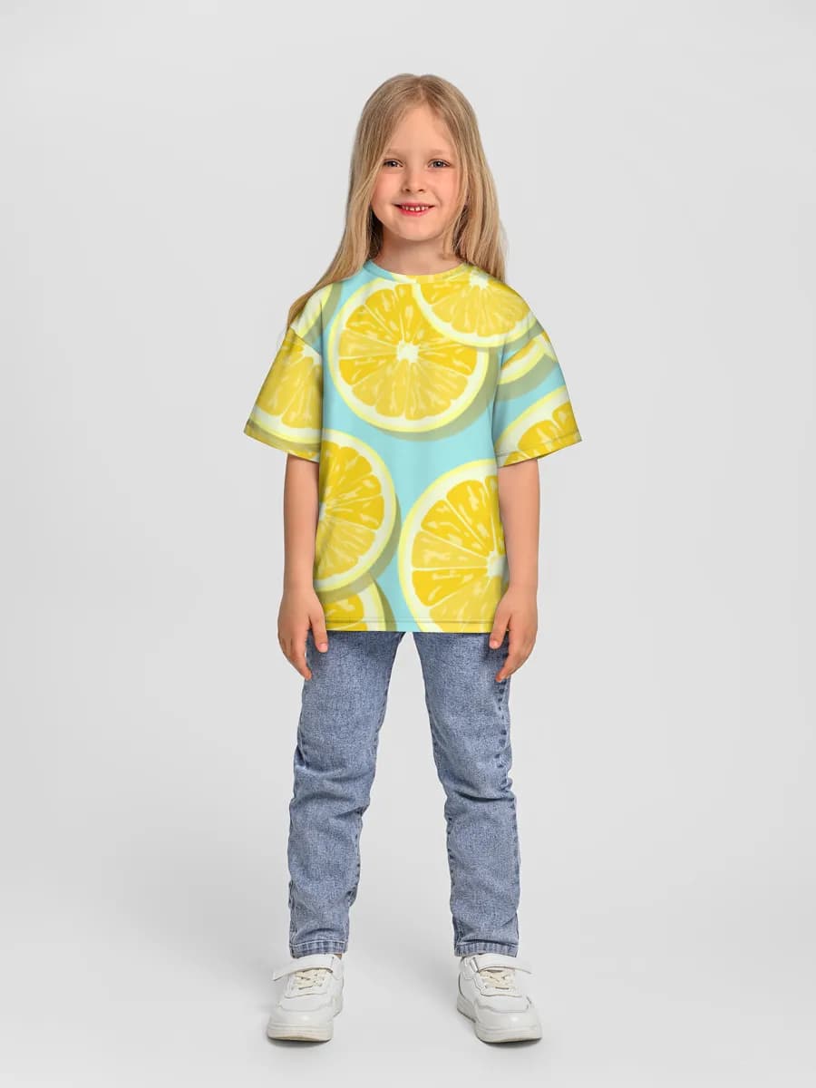 女の子 ビッグシルエット コットンTシャツ