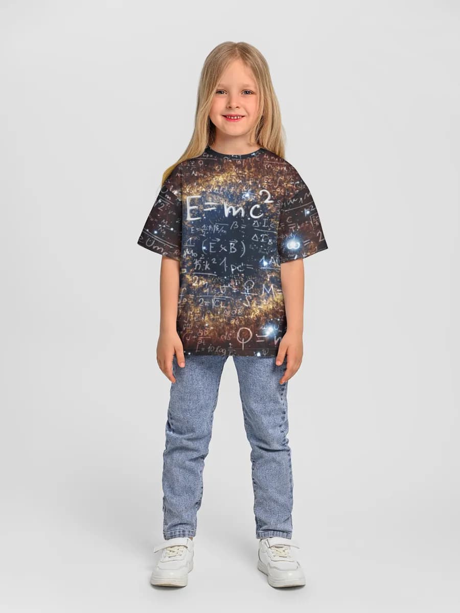 Girls' oversized cotton T-shirt