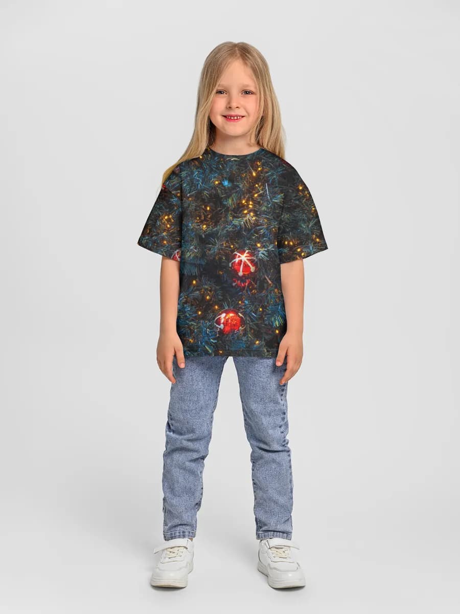 Girls' oversized cotton T-shirt