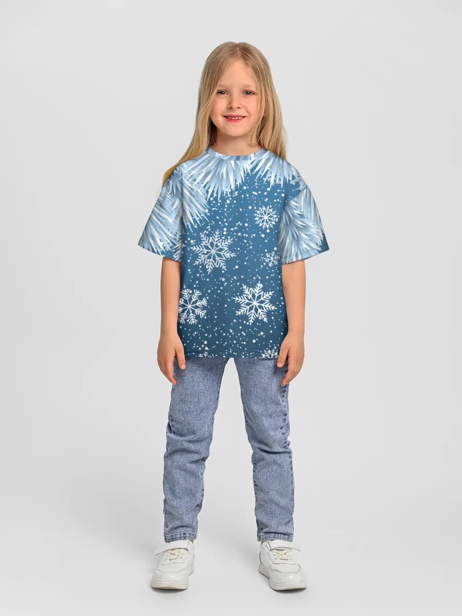 Girls' oversized cotton T-shirt