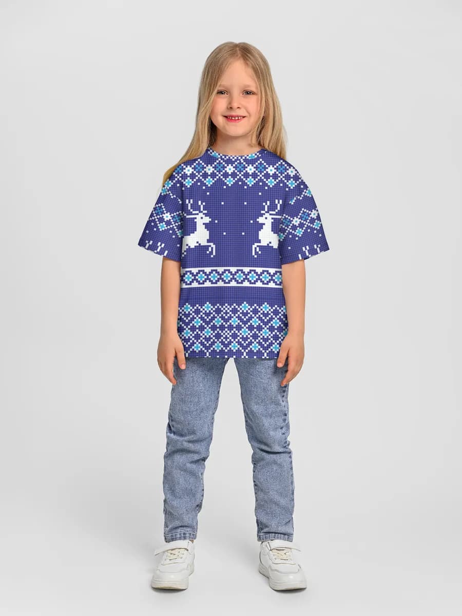 Girls' oversized cotton T-shirt