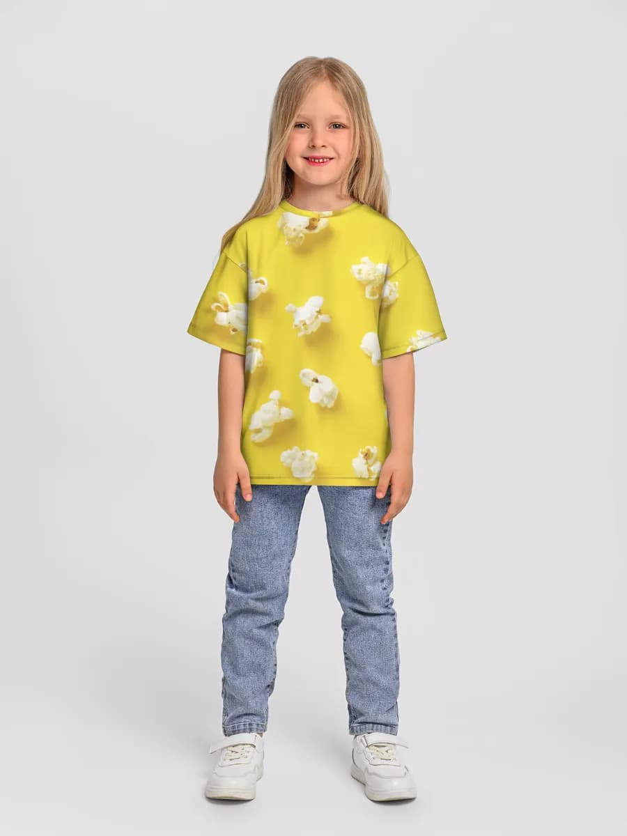 女の子 ビッグシルエット コットンTシャツ