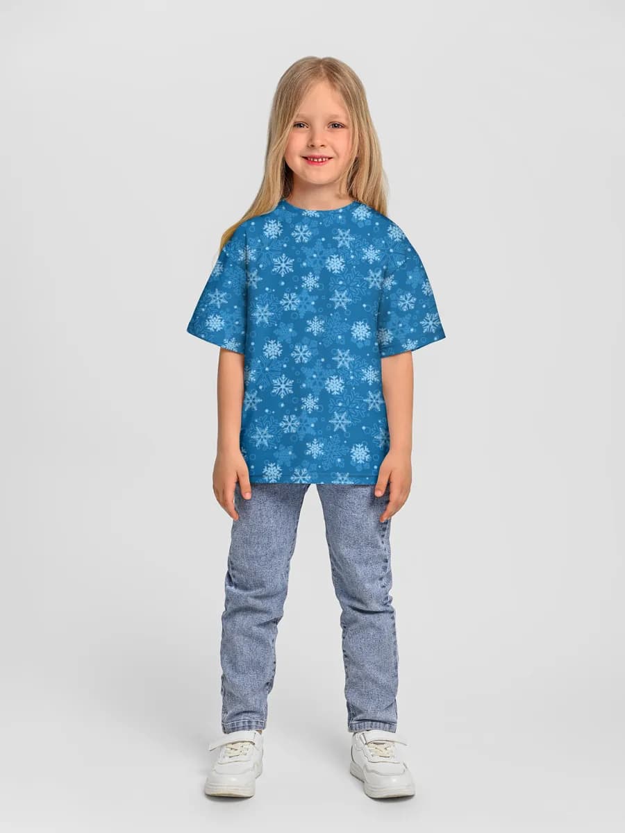 Girls' oversized cotton T-shirt