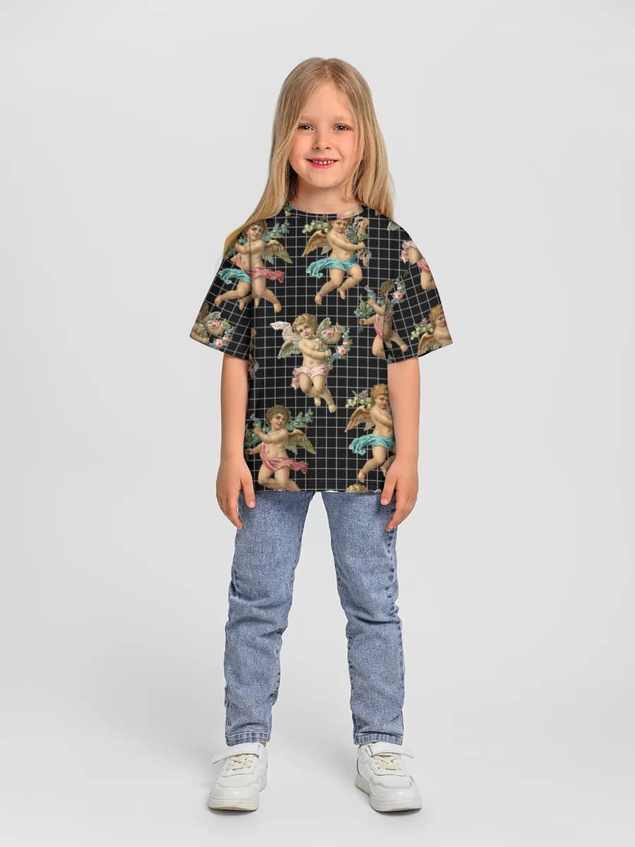 Oversized Baumwoll-T-Shirt Mädchen