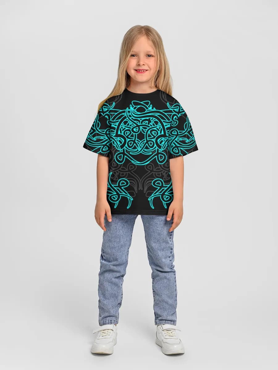 Girls' oversized cotton T-shirt