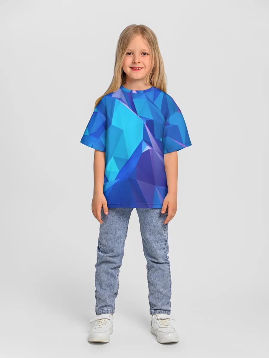 Girls' oversized cotton T-shirt