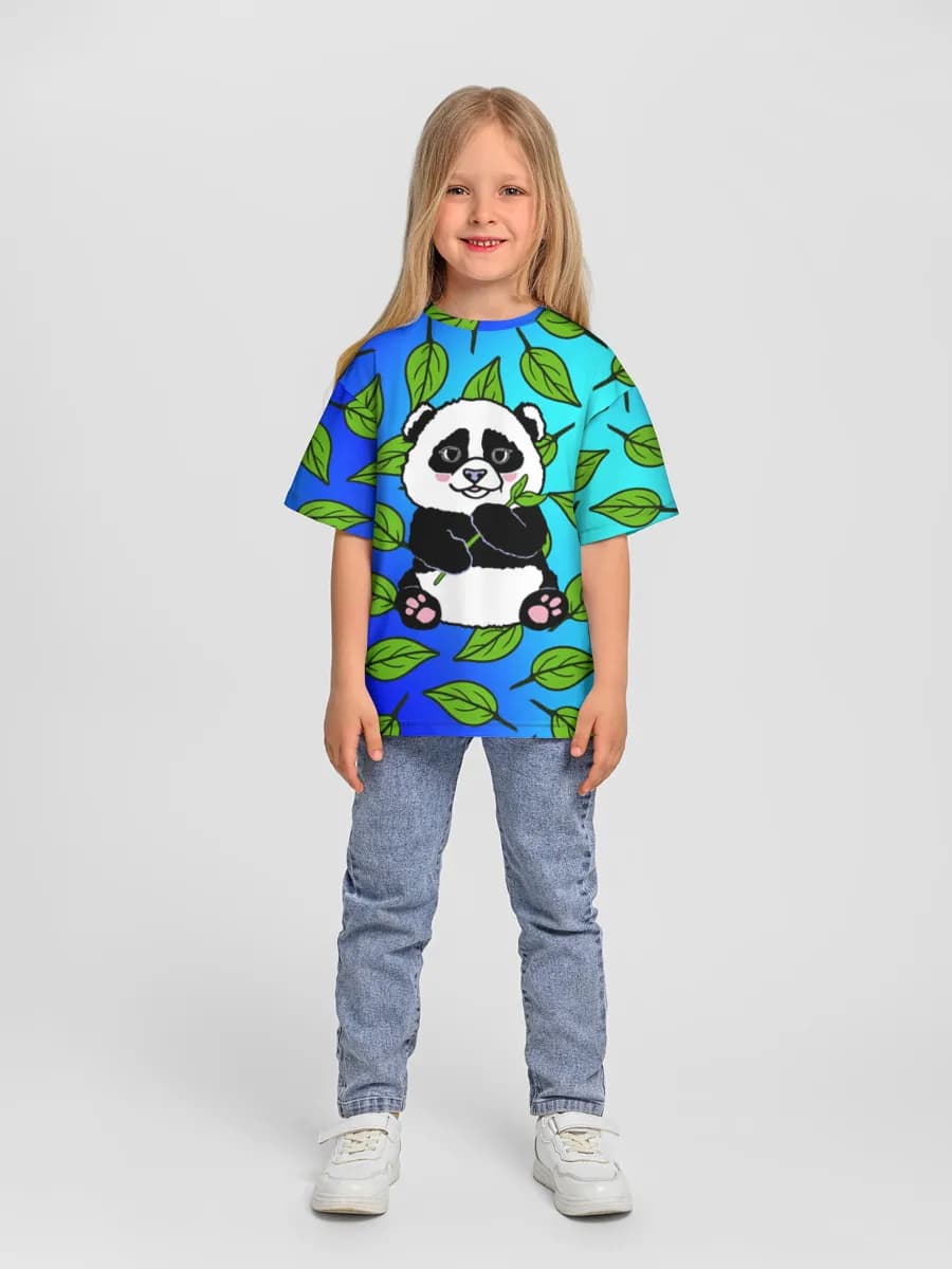 女の子 ビッグシルエット コットンTシャツ