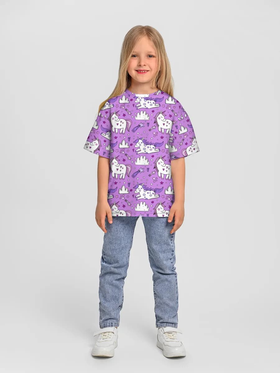 Oversized Baumwoll-T-Shirt Mädchen