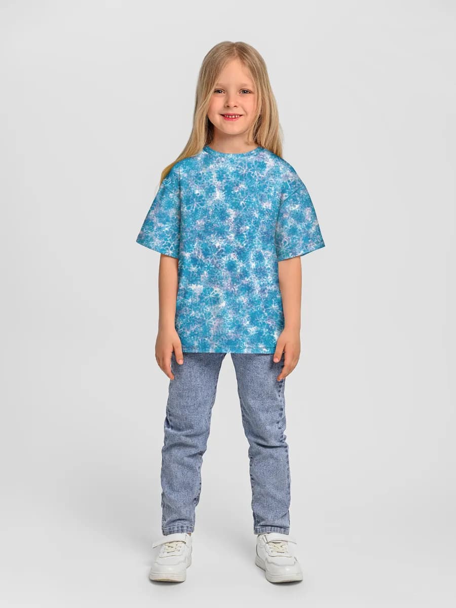 Girls' oversized cotton T-shirt