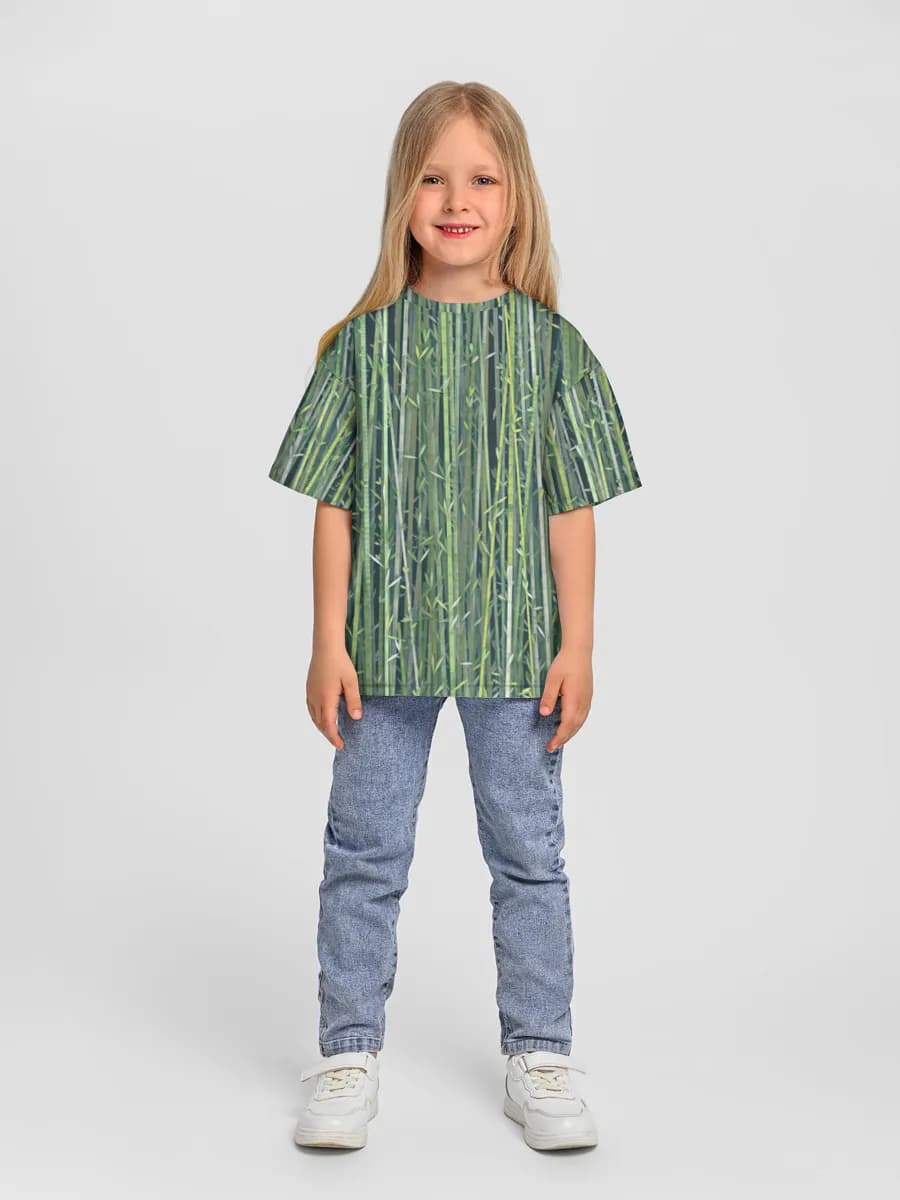 Girls' oversized cotton T-shirt