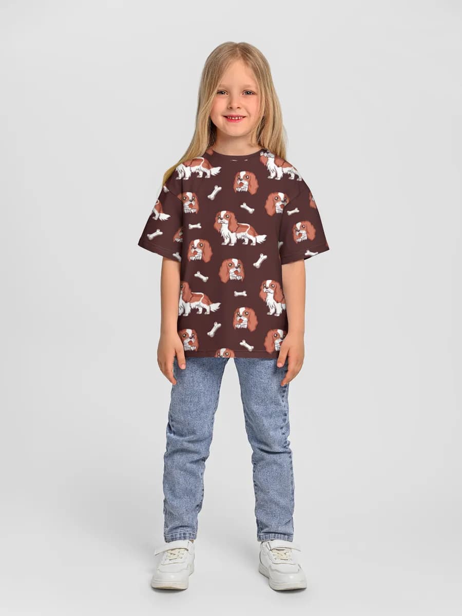 女の子 ビッグシルエット コットンTシャツ