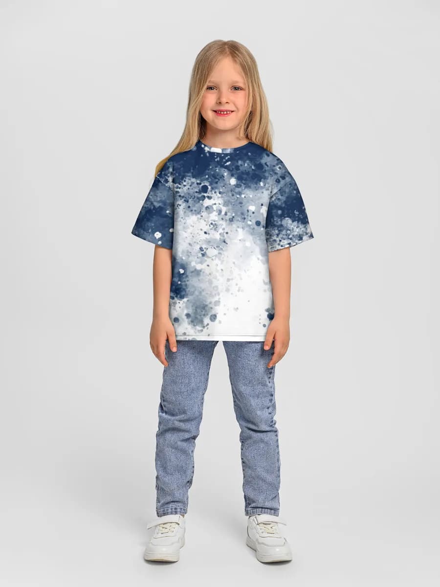 Girls' oversized cotton T-shirt