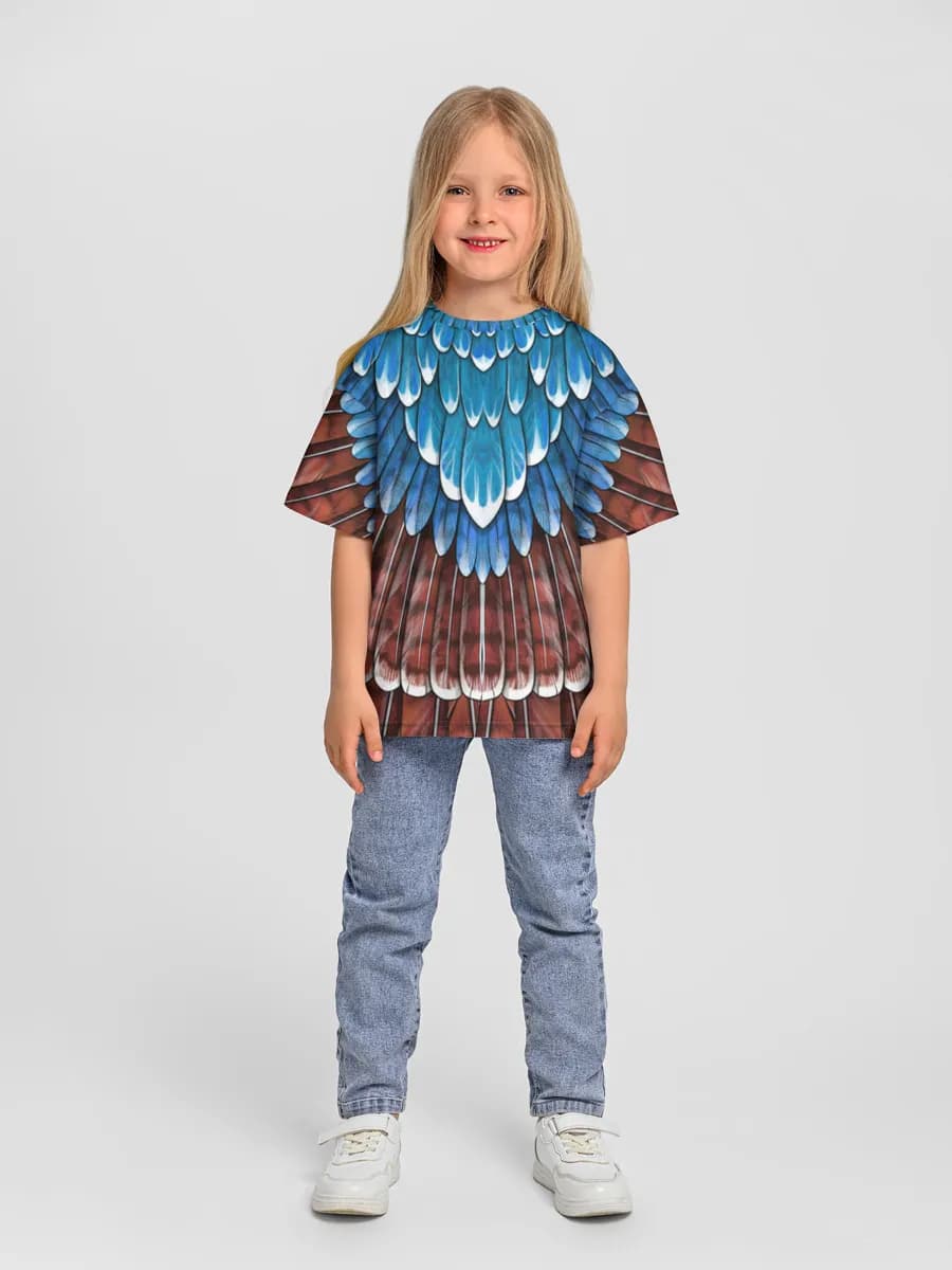 Girls' oversized cotton T-shirt