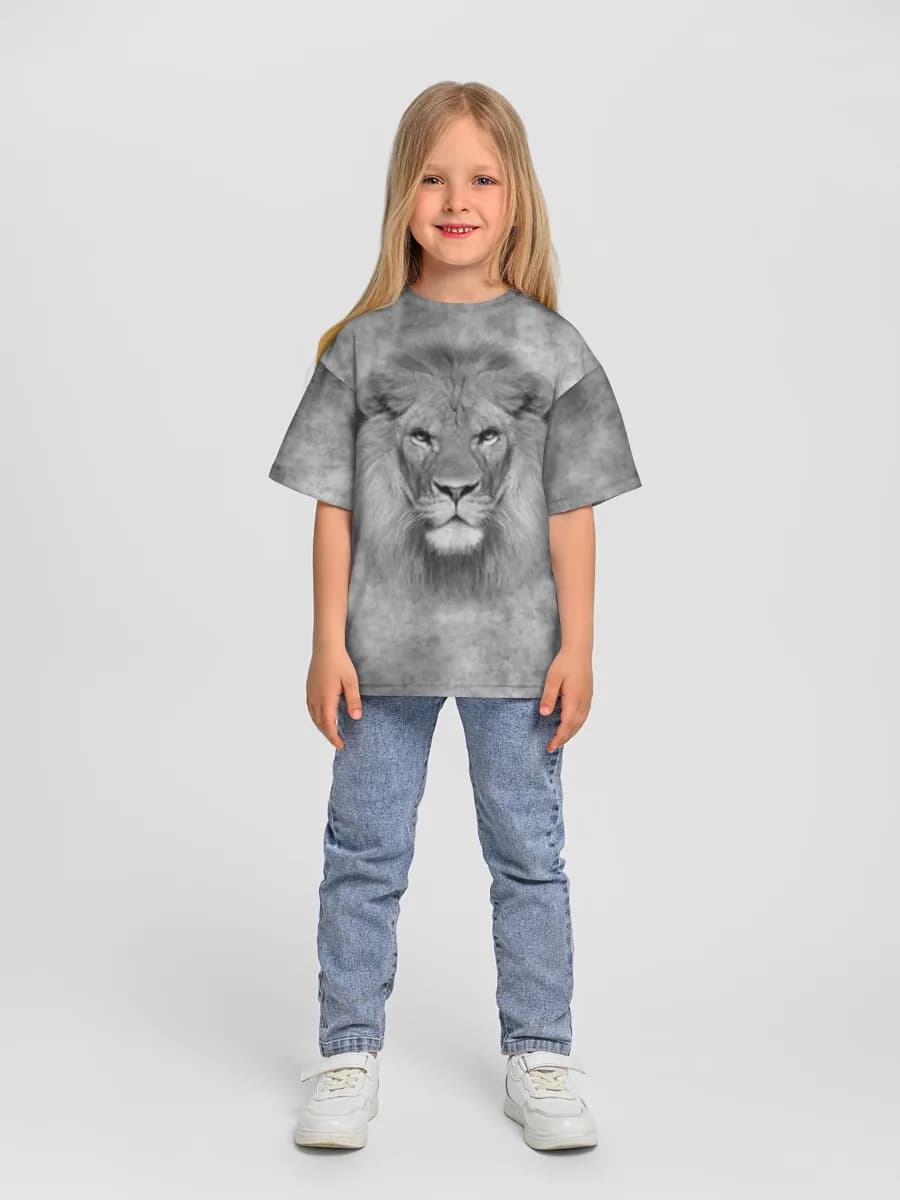 Girls' oversized cotton T-shirt
