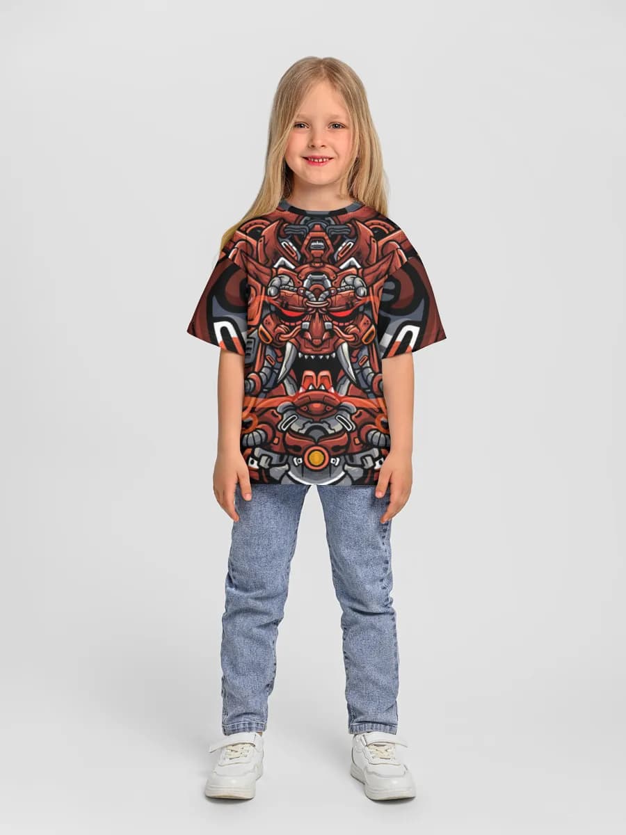 Oversized Baumwoll-T-Shirt Mädchen