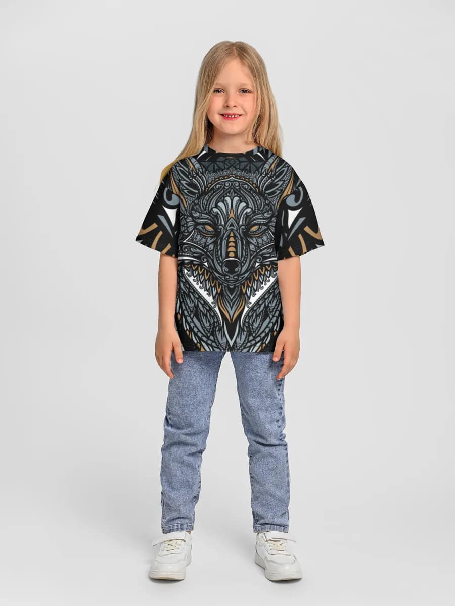 Girls' oversized cotton T-shirt