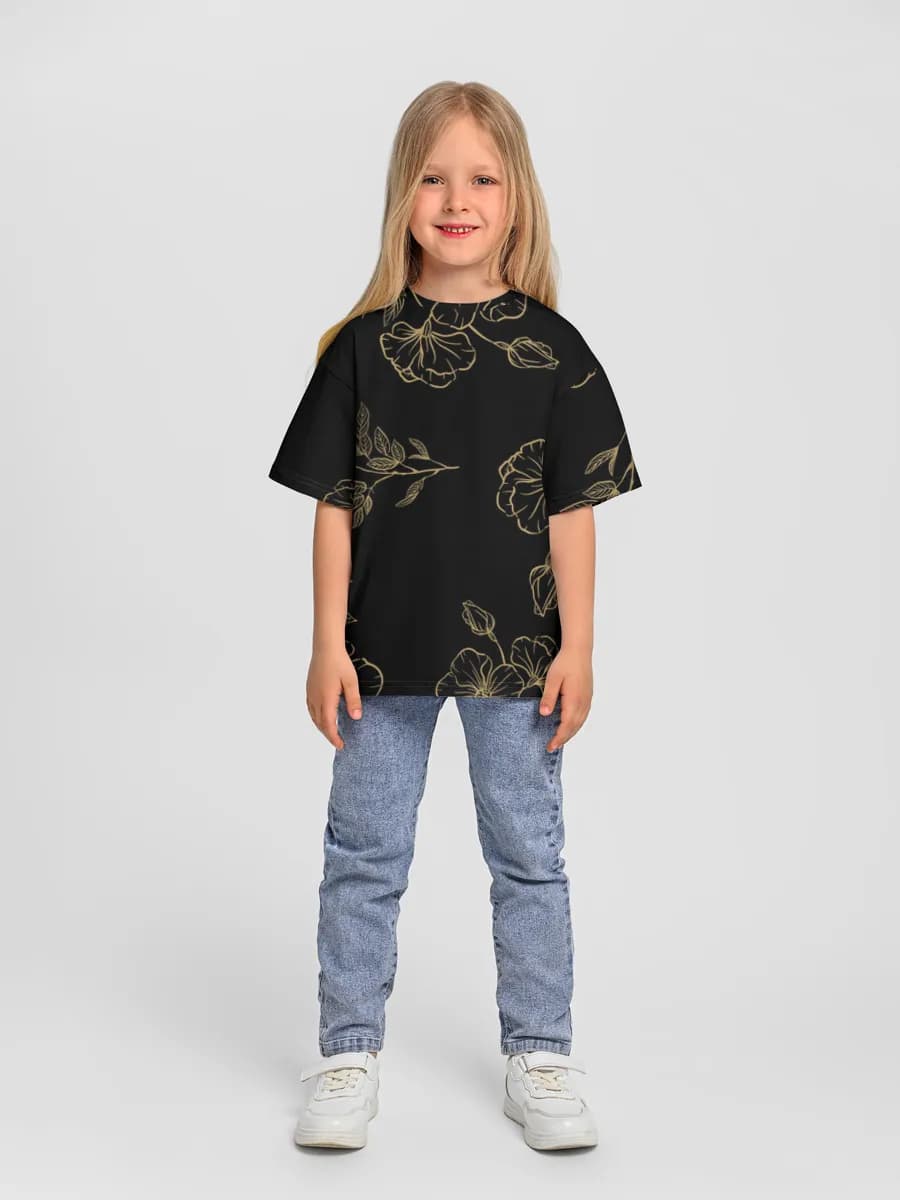 Oversized Baumwoll-T-Shirt Mädchen