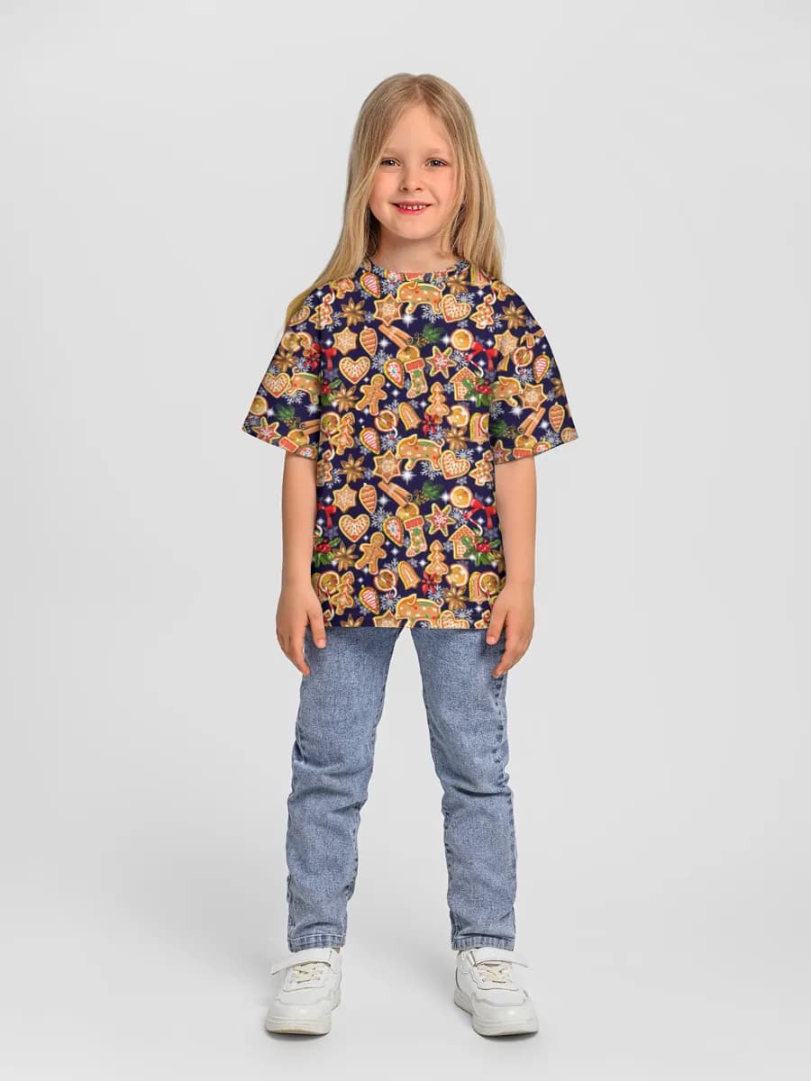 Girls' oversized cotton T-shirt