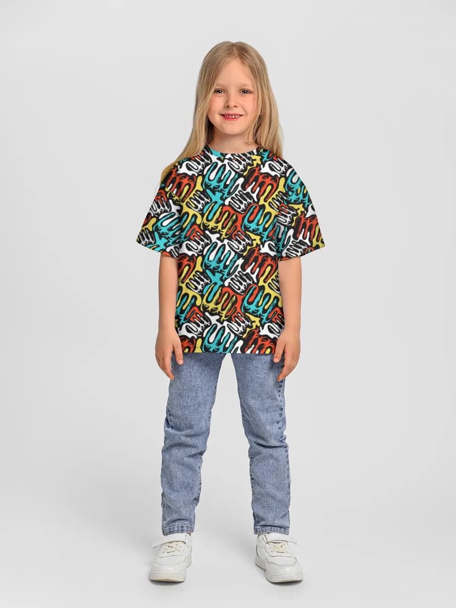 Oversized Baumwoll-T-Shirt Mädchen