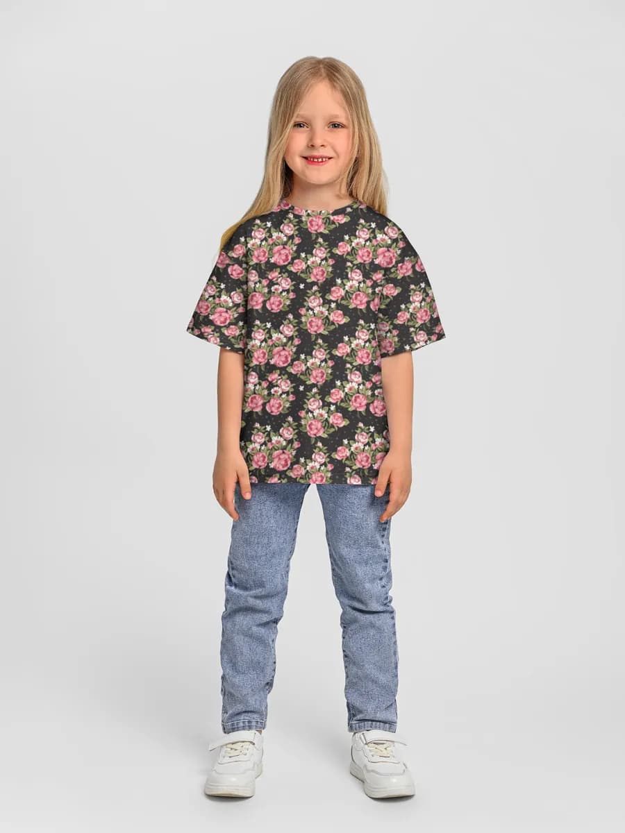 Oversized Baumwoll-T-Shirt Mädchen