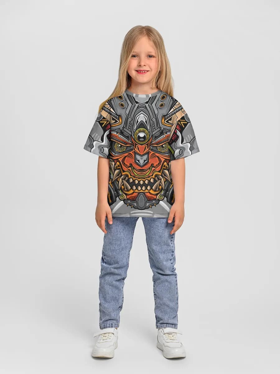 Oversized Baumwoll-T-Shirt Mädchen