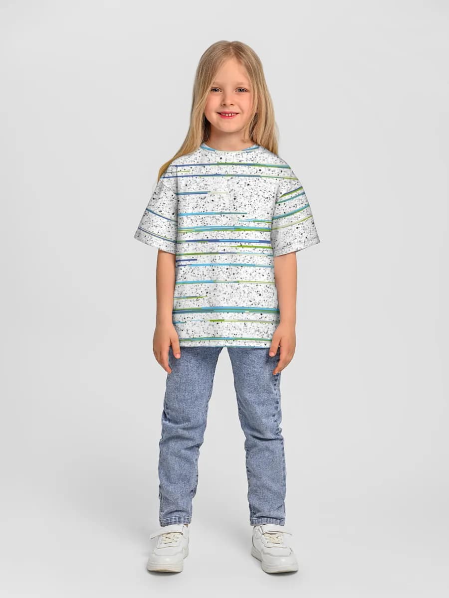 Girls' oversized cotton T-shirt