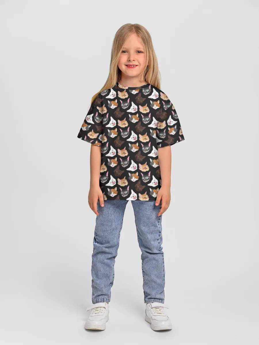 Camiseta Oversize de Algodón Niña