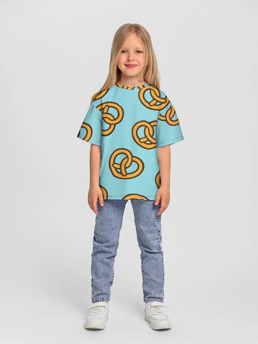 Girls' oversized cotton T-shirt