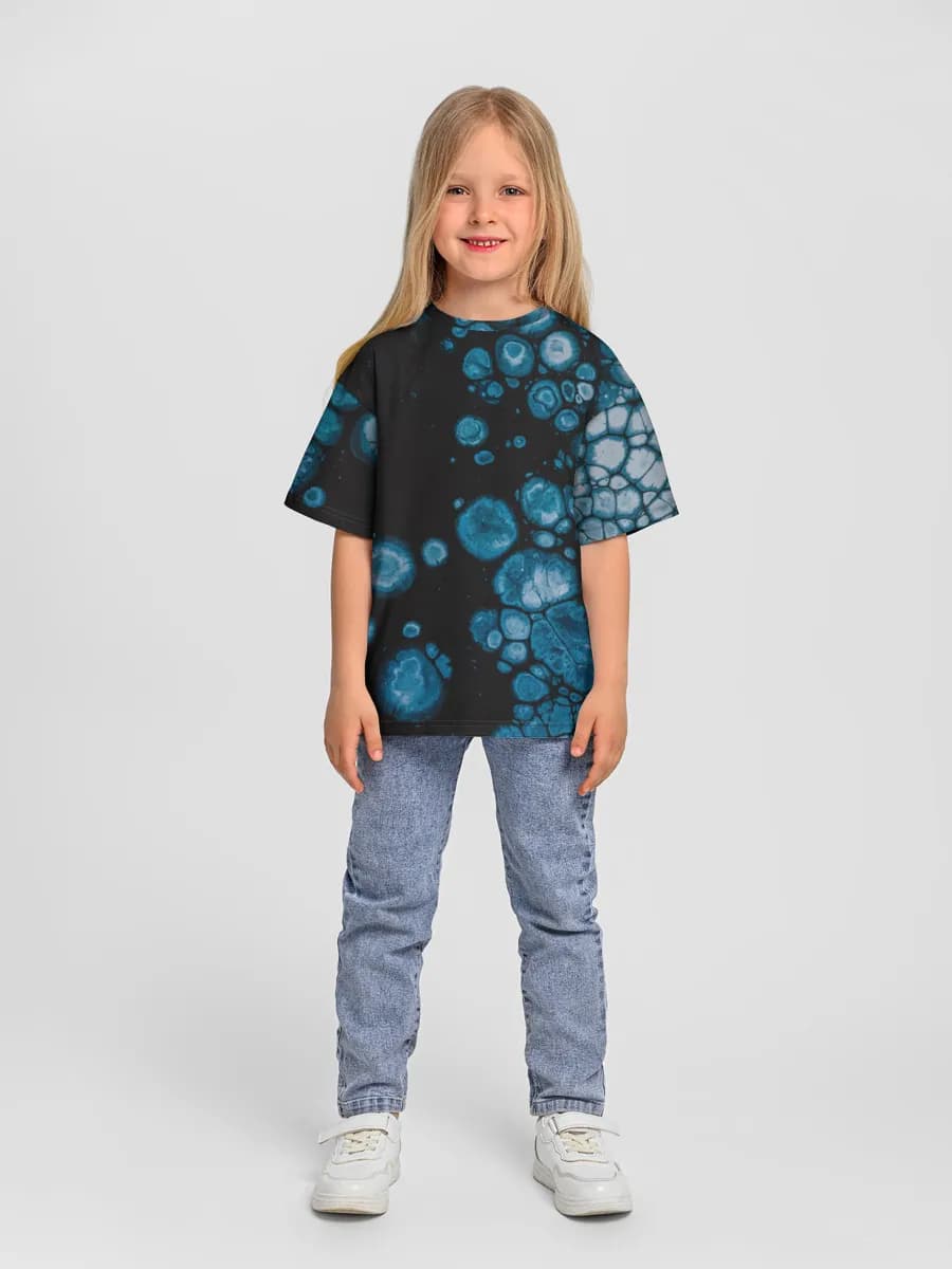 Girls' oversized cotton T-shirt