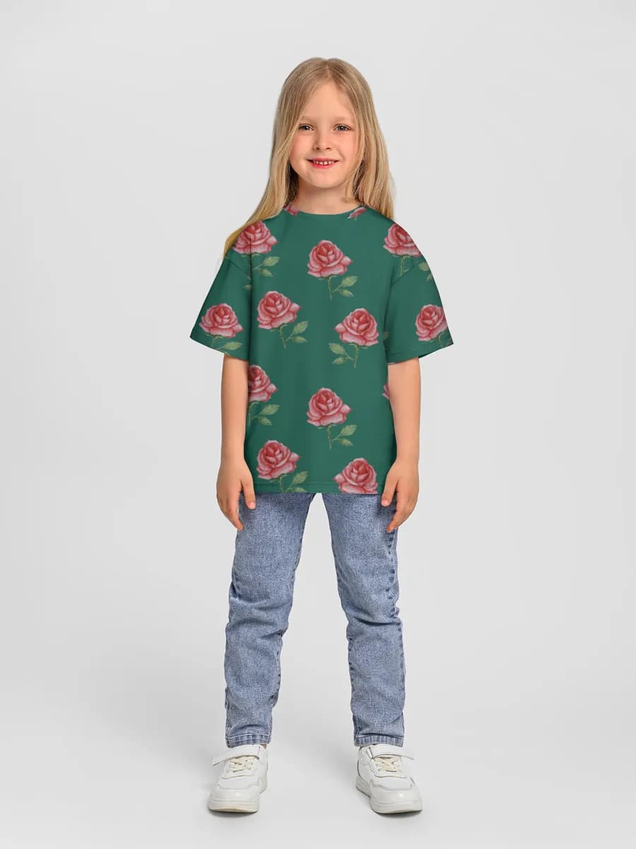 Oversized Baumwoll-T-Shirt Mädchen