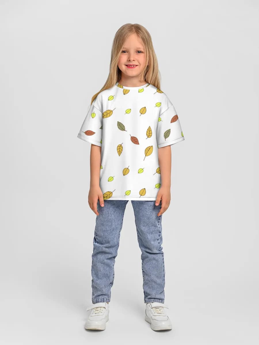 Girls' oversized cotton T-shirt